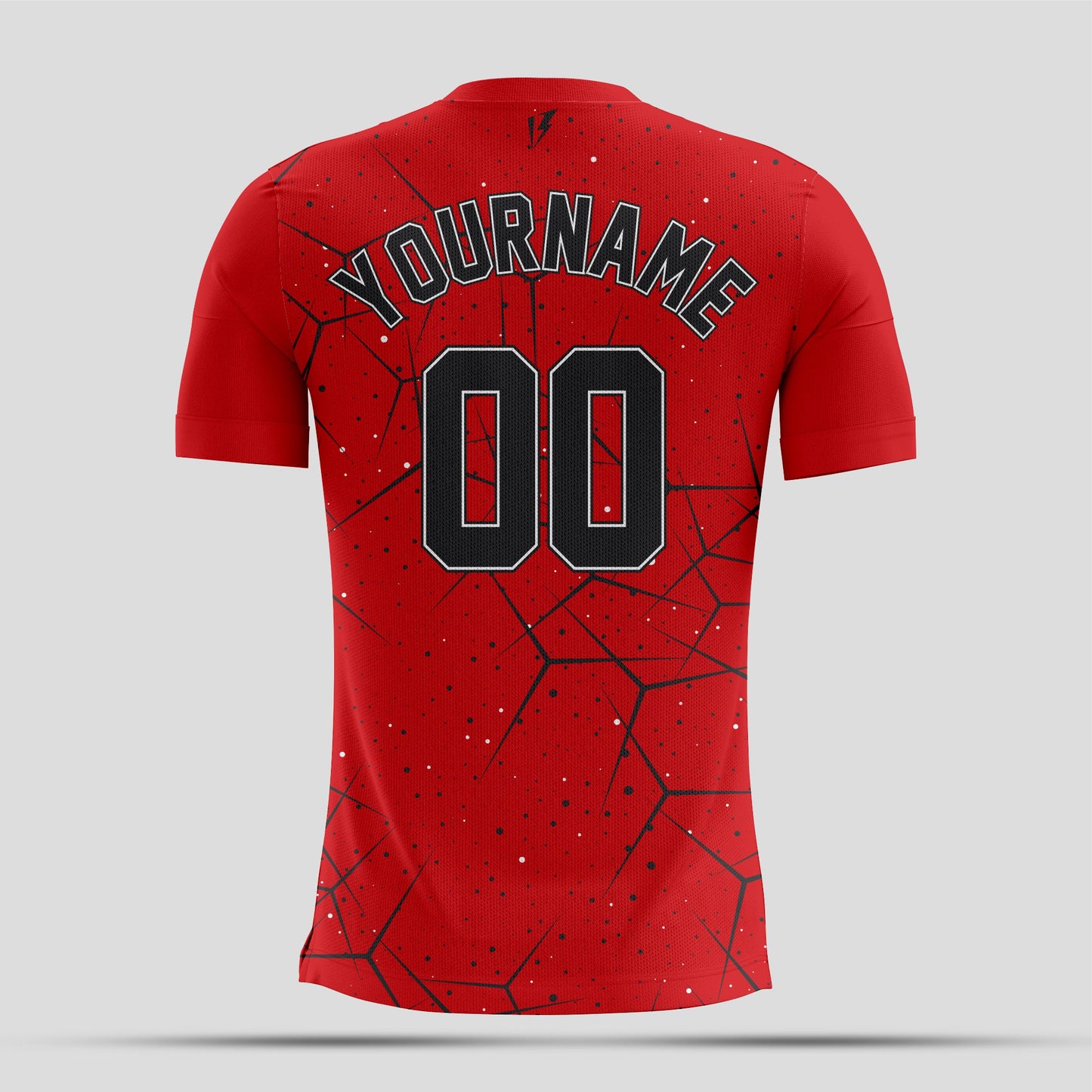 Red & Black Textured Dri-Fit T-Shirt – Custom Sublimated Athletic Performance Tee