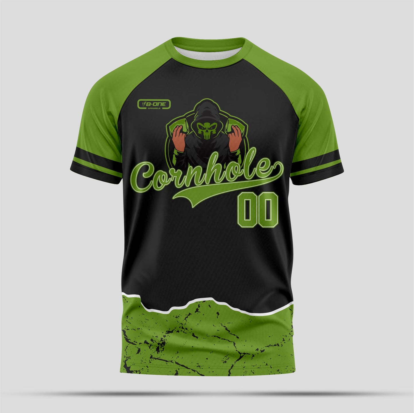 Black & Green Cornhole Shirt - Tournament Ready Cornhole Apparel for Men & Women