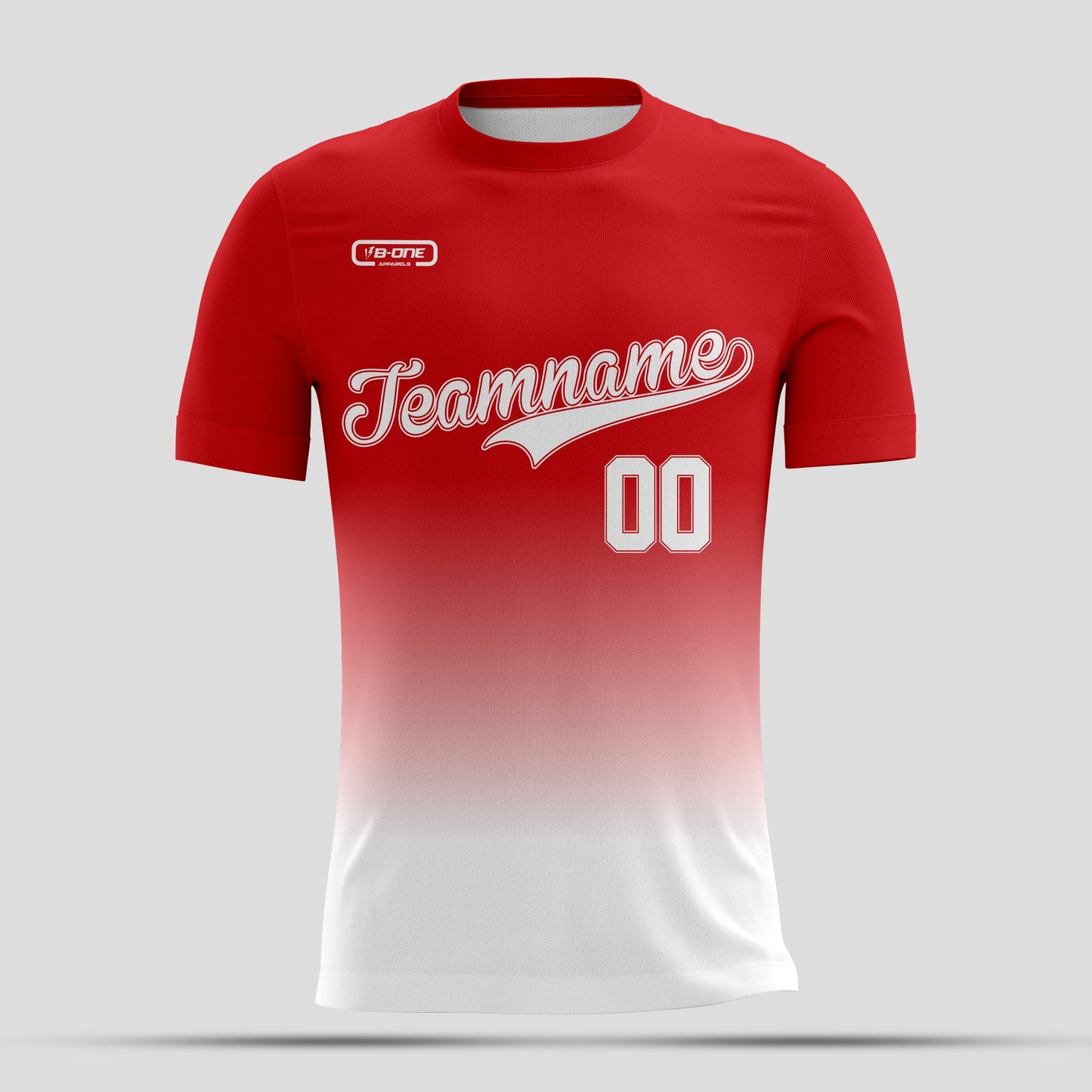 Red & White Dri-Fit Sublimated T-Shirt – Custom Lightweight Athletic Tee