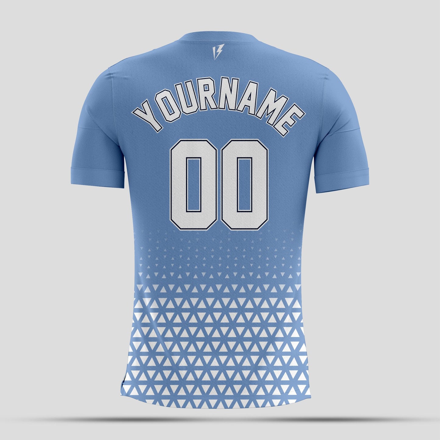 Light Blue and White Dri-Fit Texture T-Shirt – Custom Sublimated Athletic