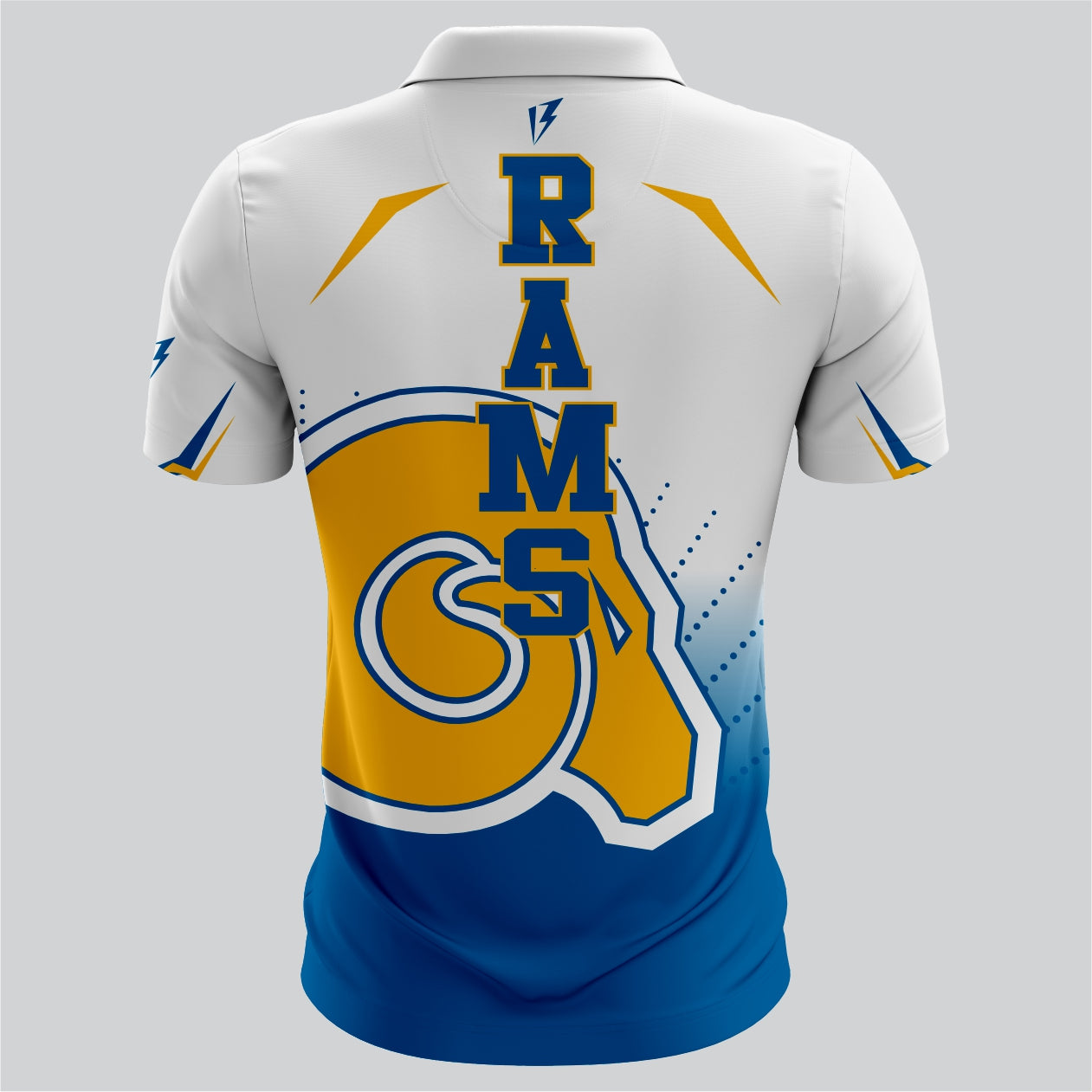 Blue & White Team Polo – Moisture-Wicking Fabric | SRJ Apparel