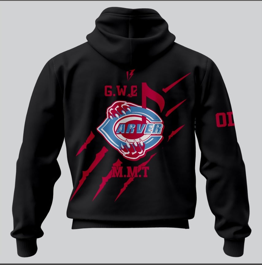 Team CARVER Custom Sublimation Hooded Shirt by SRJ