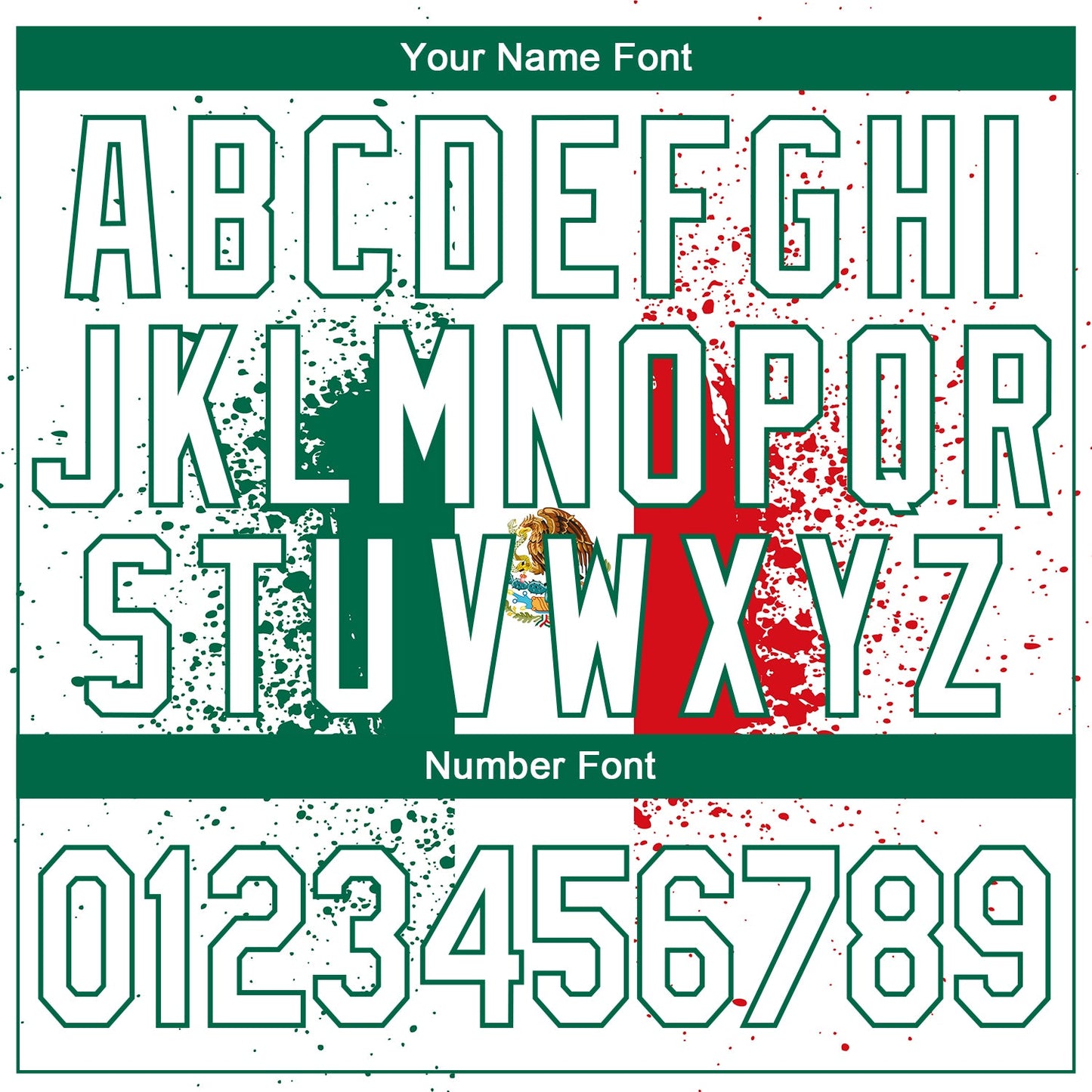 Custom White Kelly Green-Red 3D Mexican Flag Authentic Basketball Jersey