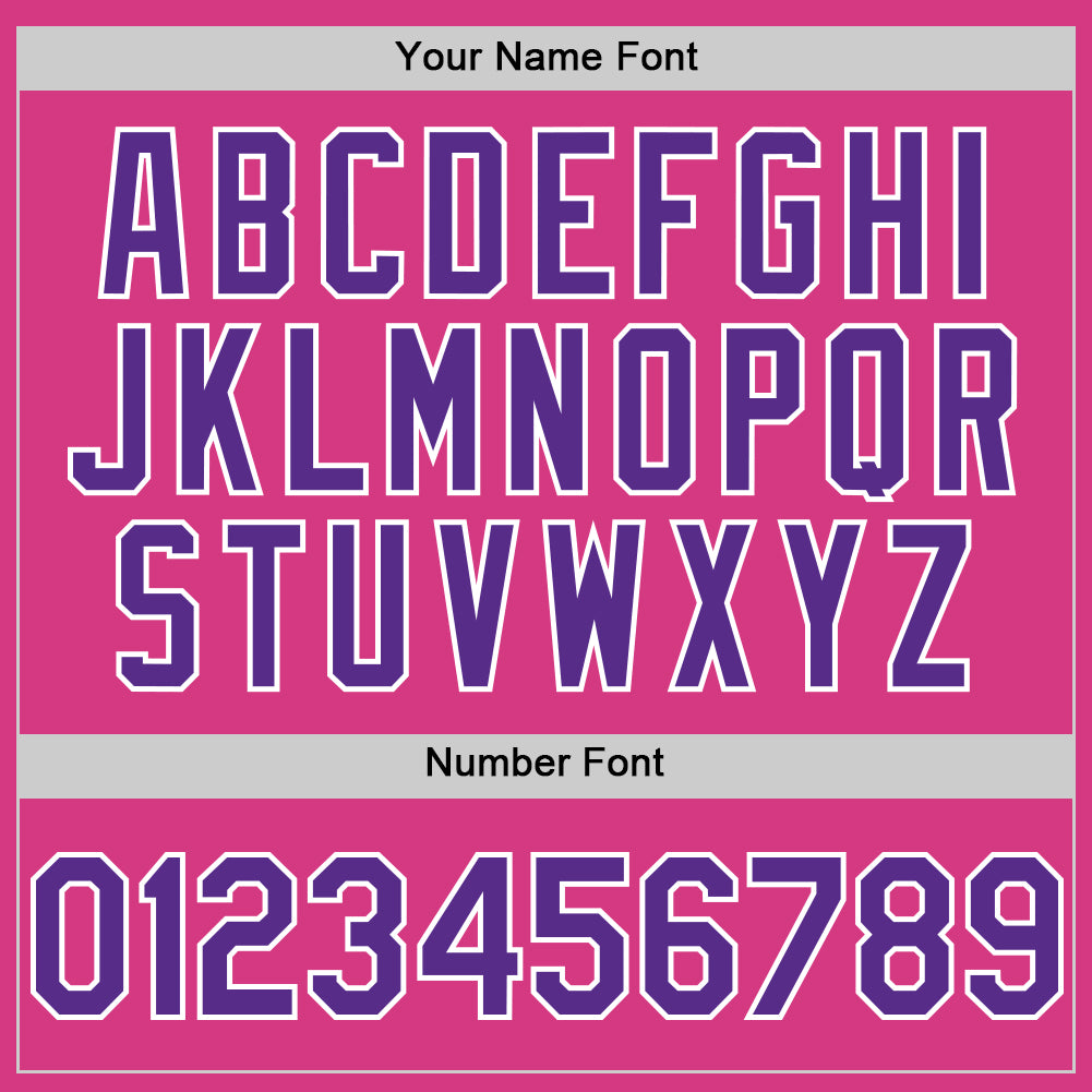 Custom Pink Purple-White Line Authentic Baseball Jersey