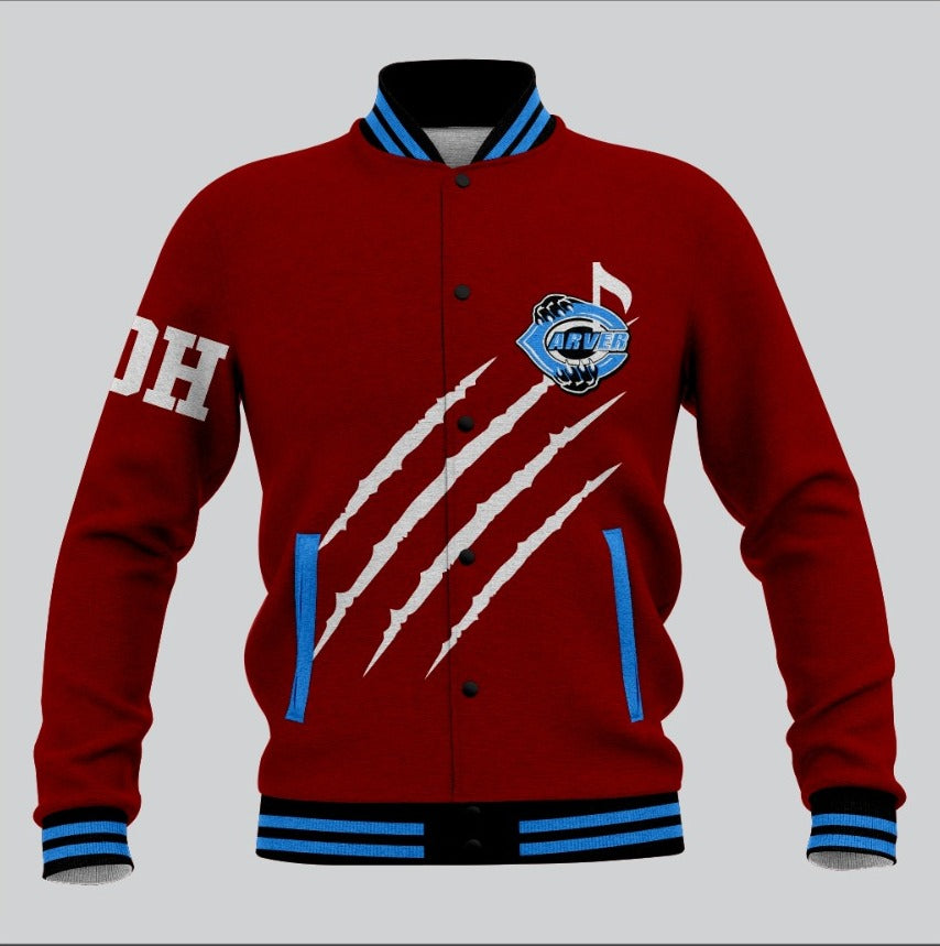 Carvest Black VarsiCarvest Maroon Varsity Jacket Sublimation Made by SRJ