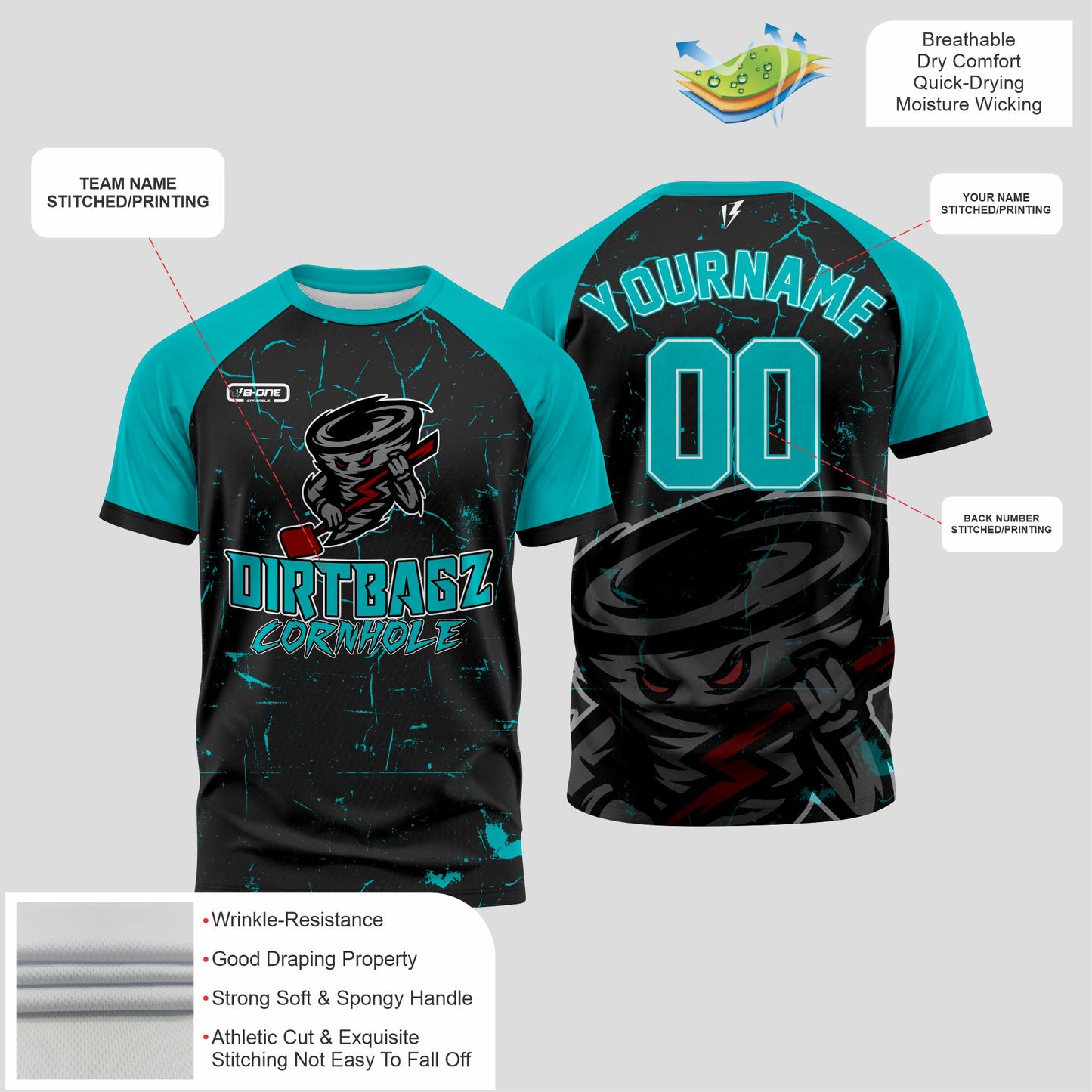 Dirt Bags Cornhole T-Shirt – Play Dirty, Toss Clean