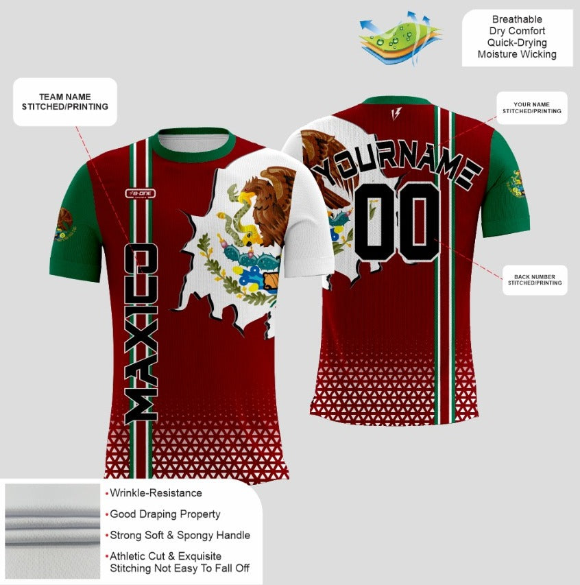 Custom Dri-Fit T-Shirts – Mexico Flag Edition