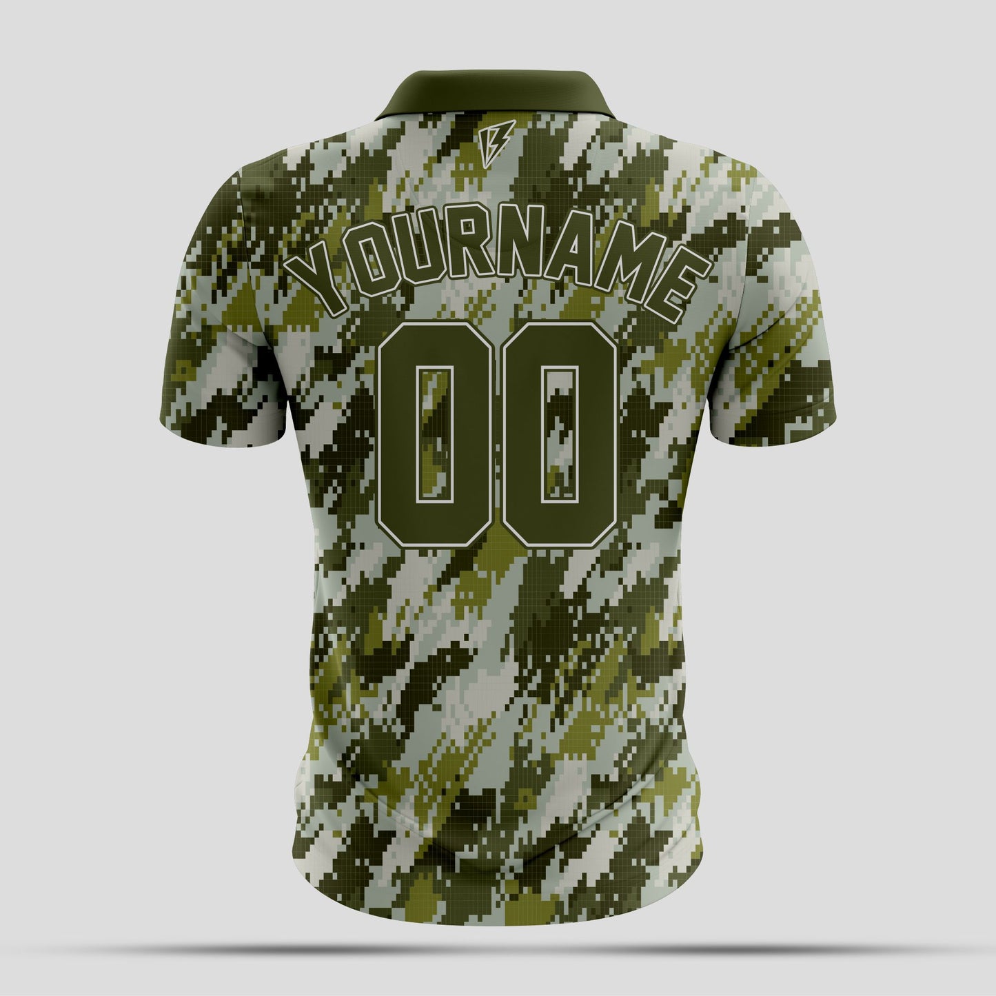 Green white Camo Dri-Fit Polo Shirt – Custom Sublimated Performance Polo for Sport & Casual Wear