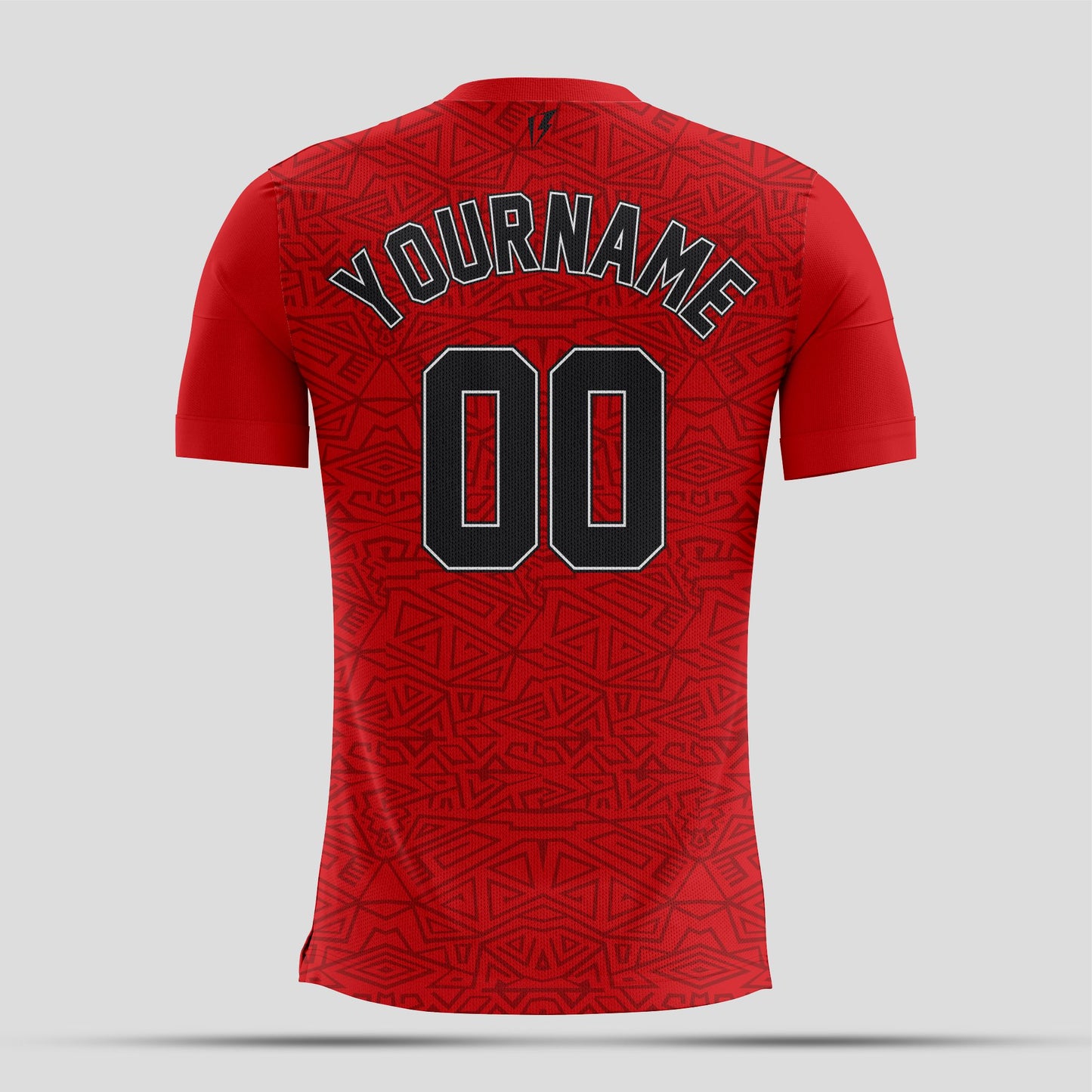 Red & Grey Pattern Dri-Fit T-Shirt – Custom Sublimated Athletic Performance Tee