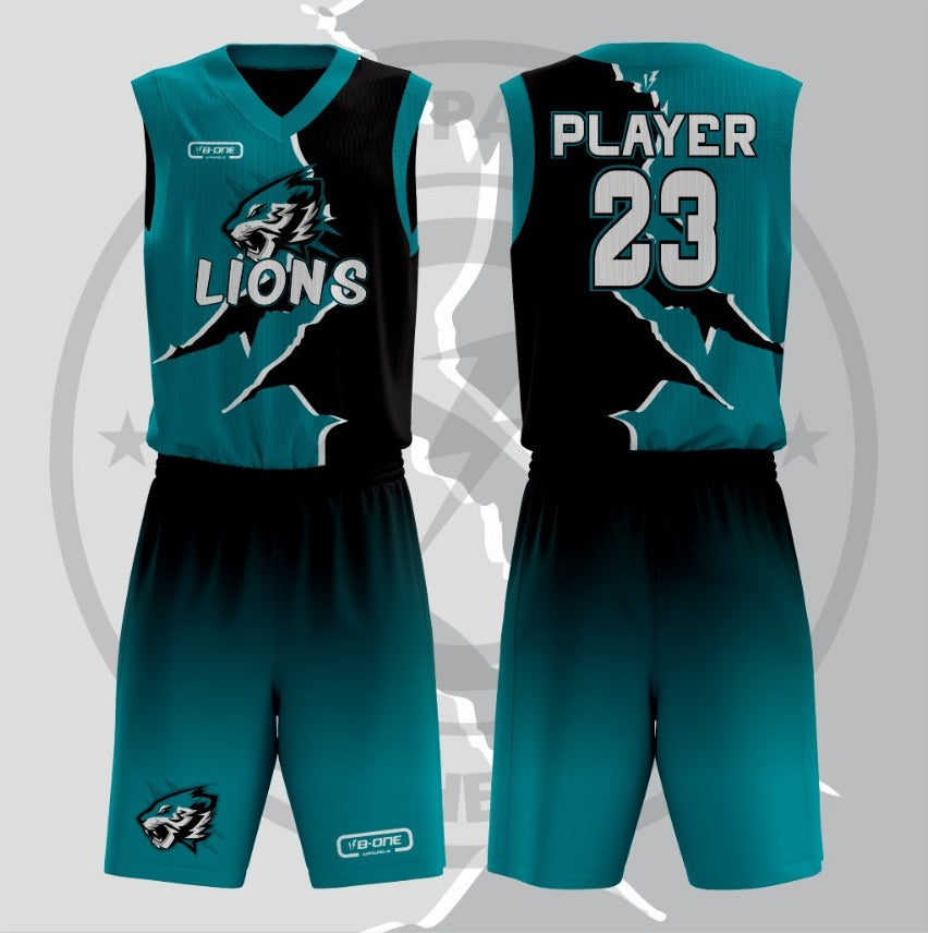 Basketball Uniform Lions Desigen