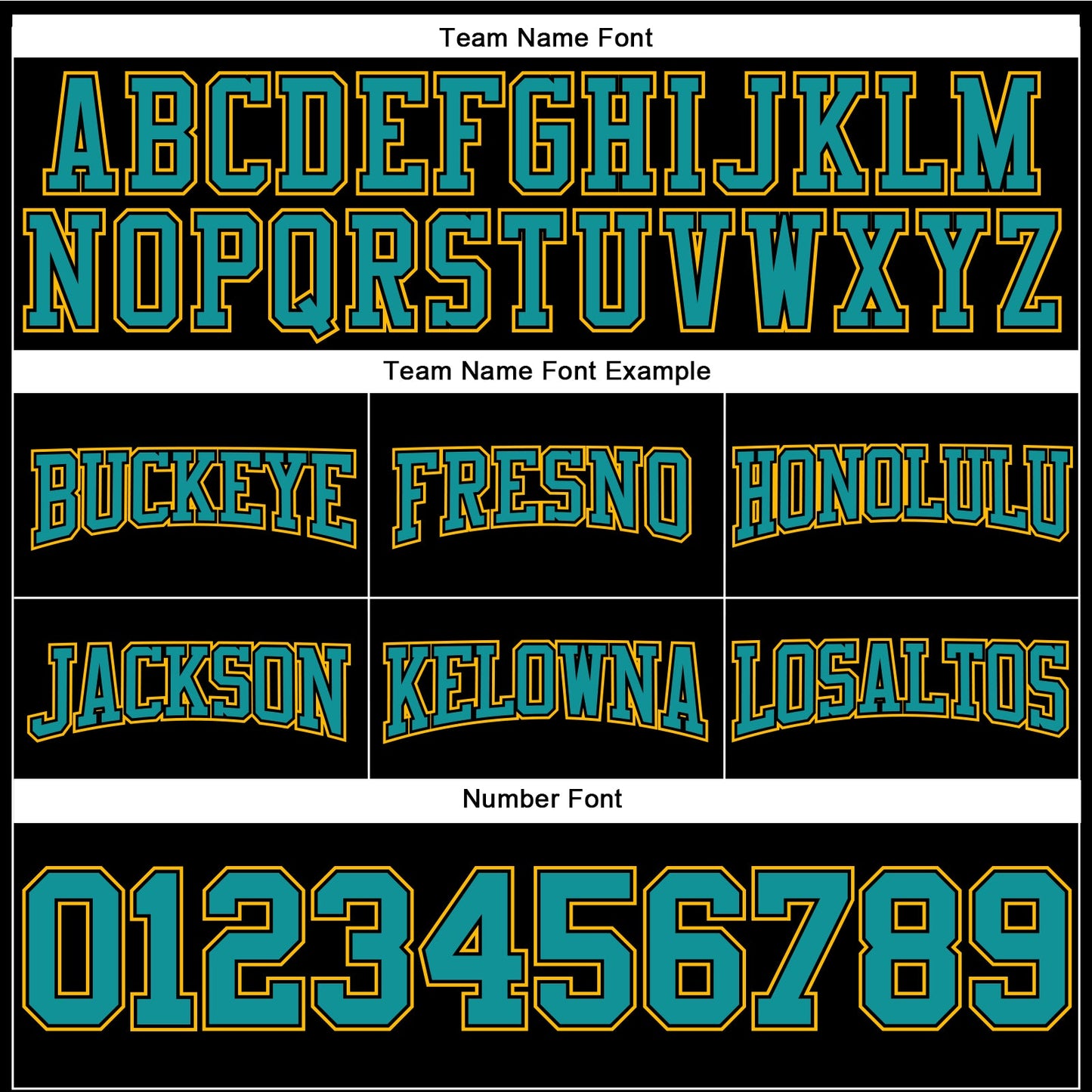 Custom Stitched Black Teal-Gold Football Pullover Sweatshirt Hoodie