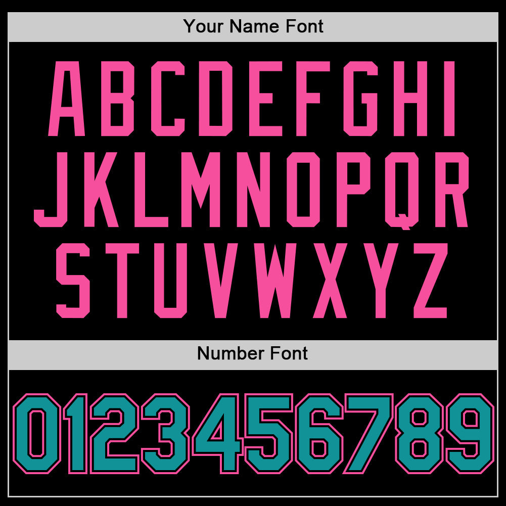 Custom Black Teal Pinstripe Pink Authentic Sleeveless Baseball Jersey