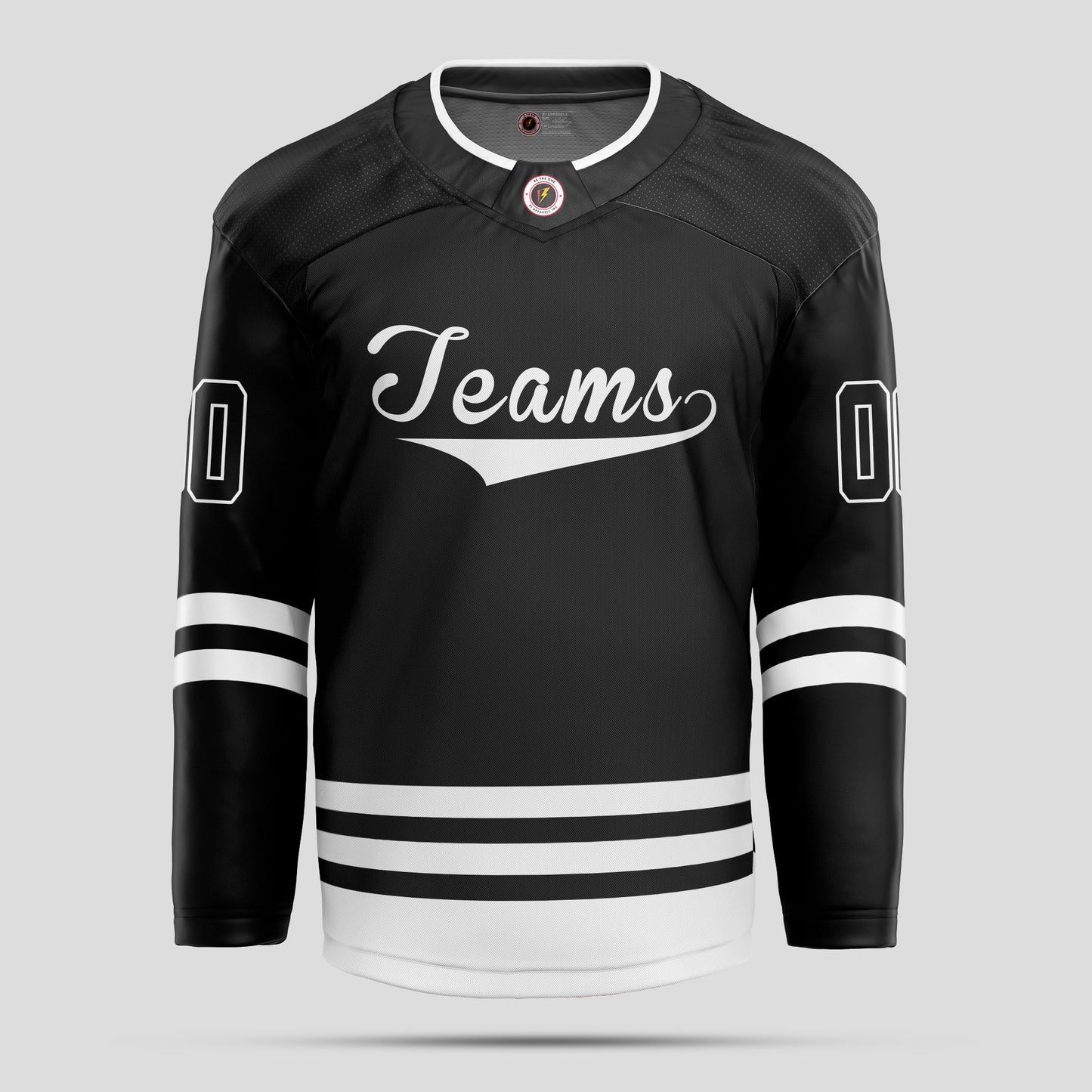 Premium Custom Black and White Authentic Hockey Jersey