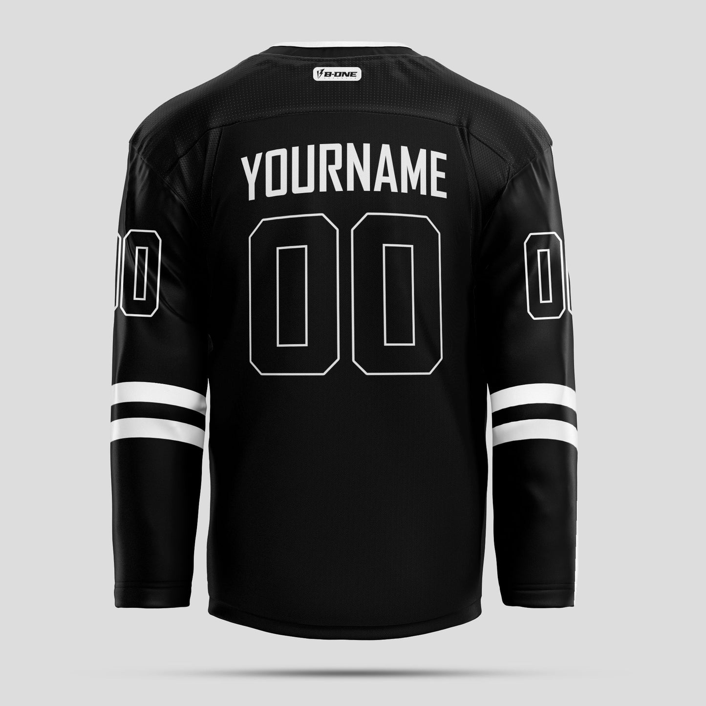 Premium Custom Black and White Authentic Hockey Jersey