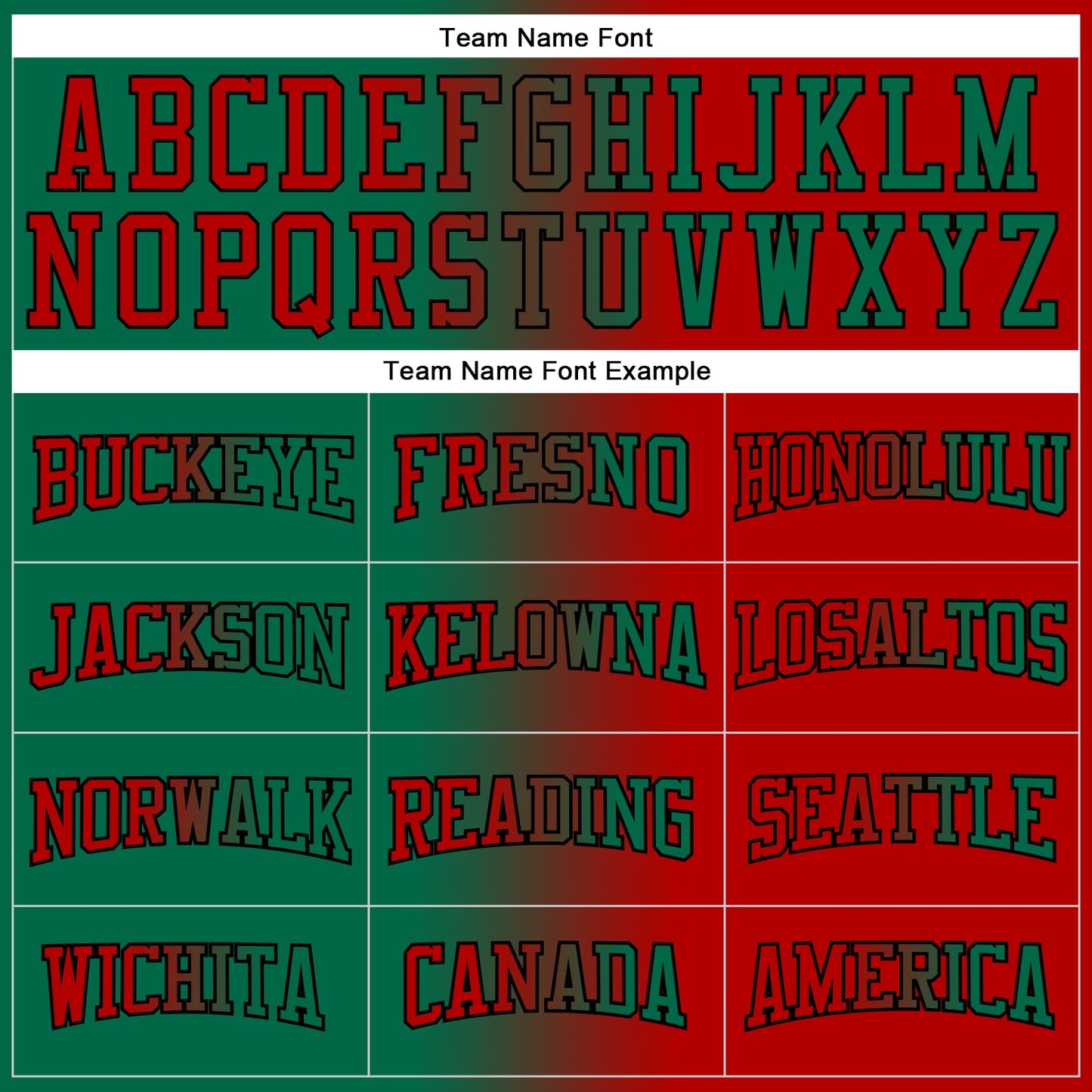 Custom Stitched Red Kelly Green-Black Gradient Fashion Sports Pullover Sweatshirt Hoodie