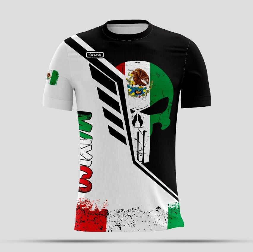 Black & White Custom Dri-Fit T-Shirt – Mexico Flag Edition 🇲🇽