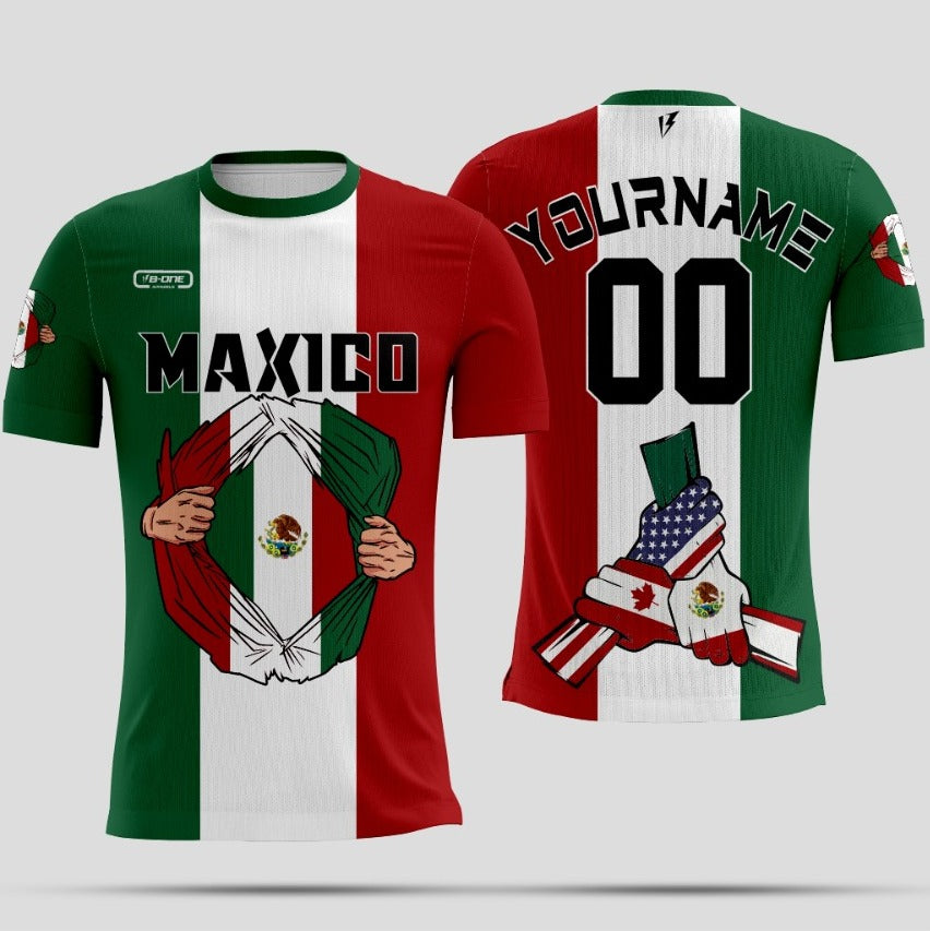 Red & Green Custom Dri-Fit T-Shirt – Mexico Flag Edition 🇲🇽