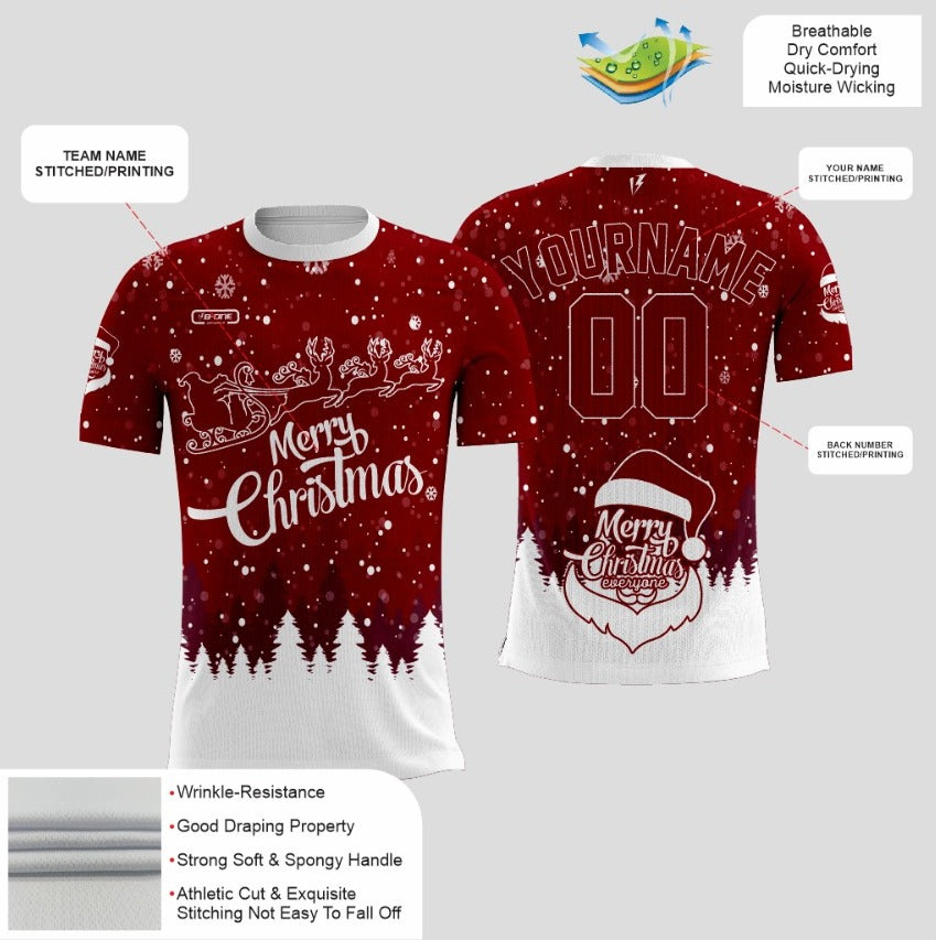 Festive Christmas Dri-Fit Sublimation Shirt πβ¨