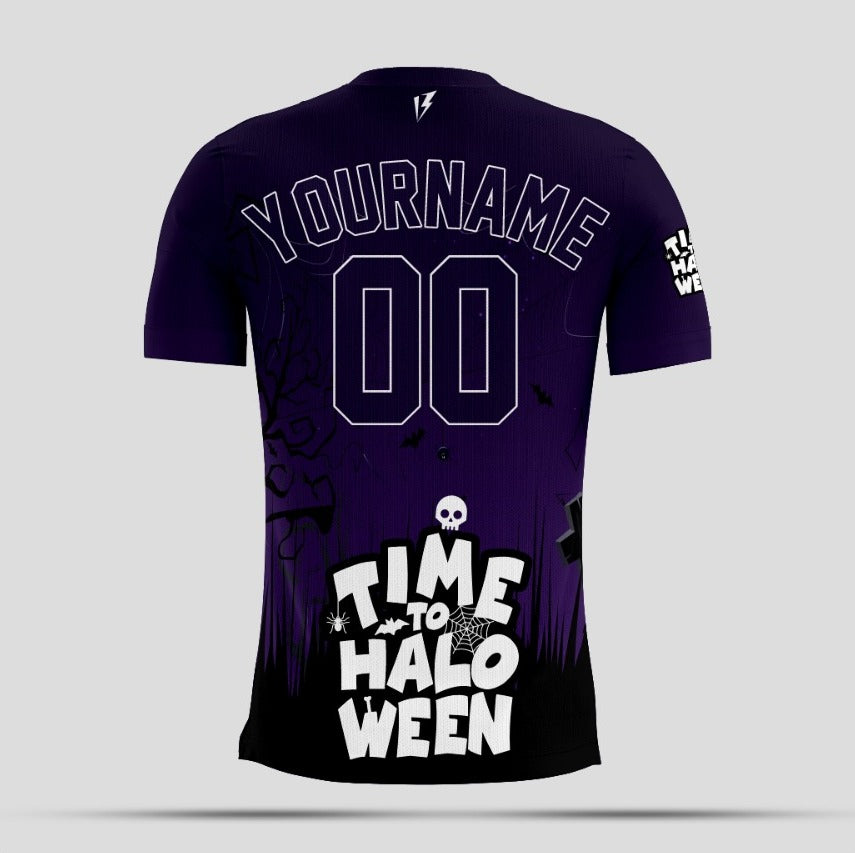 Custom Black & White 3D Halloween Performance Shirt 👻
