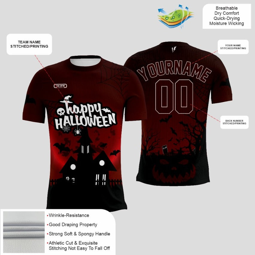 Happy Halloween Custom Black & White 3D Performance Shirt 🎃👻