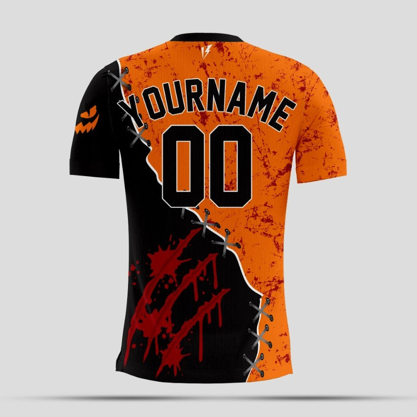 Haunted Nights Custom Orange & Black 3D Halloween Performance Shirt ๐๐ธ๏ธ