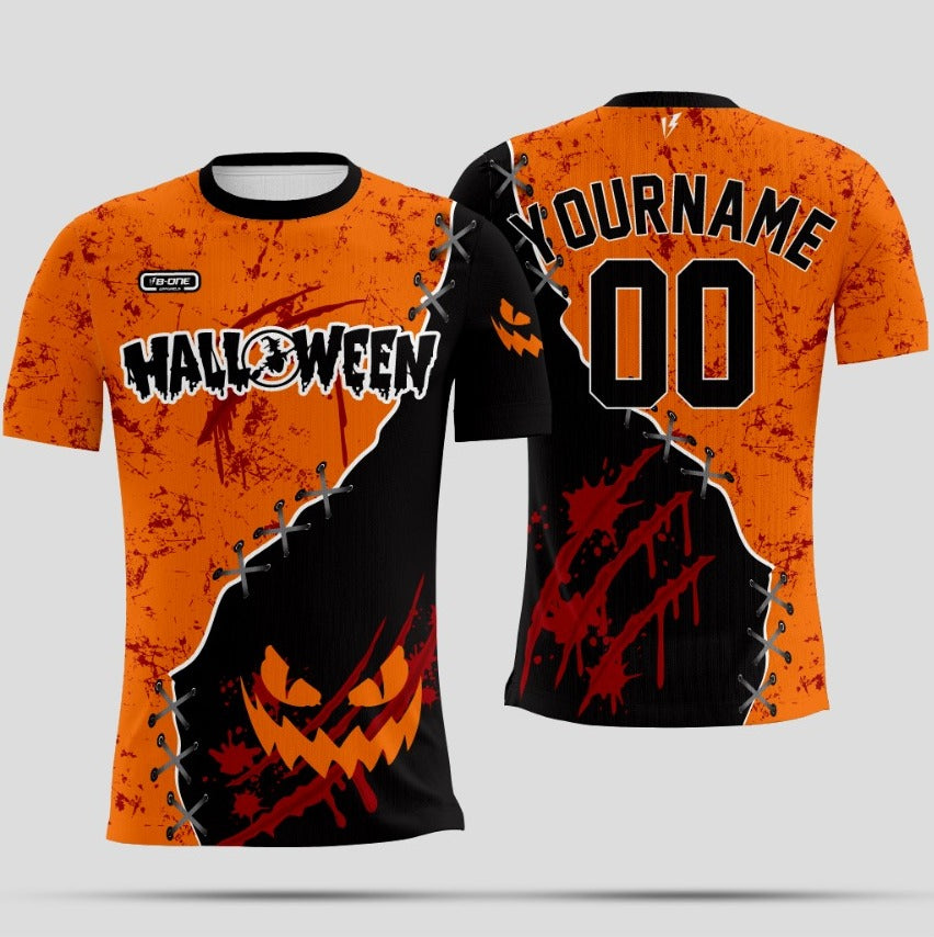 Haunted Nights Custom Orange & Black 3D Halloween Performance Shirt ๐๐ธ๏ธ