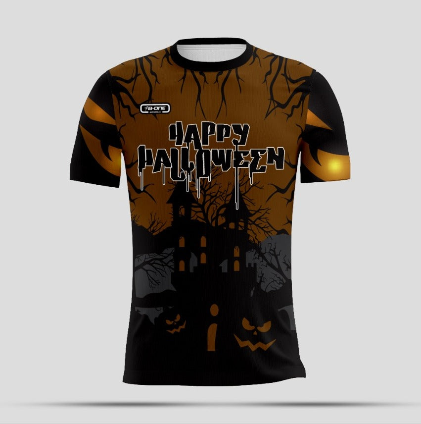 Spooky Vibes Custom Black & White 3D Halloween Performance Shirt 👻🎃