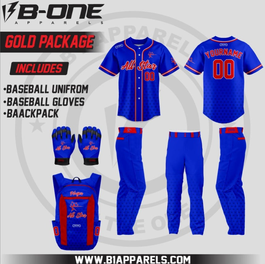 Baseball Uniform Gold Package