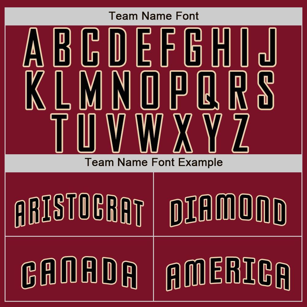 Custom Crimson Black-City Cream Softball Jersey