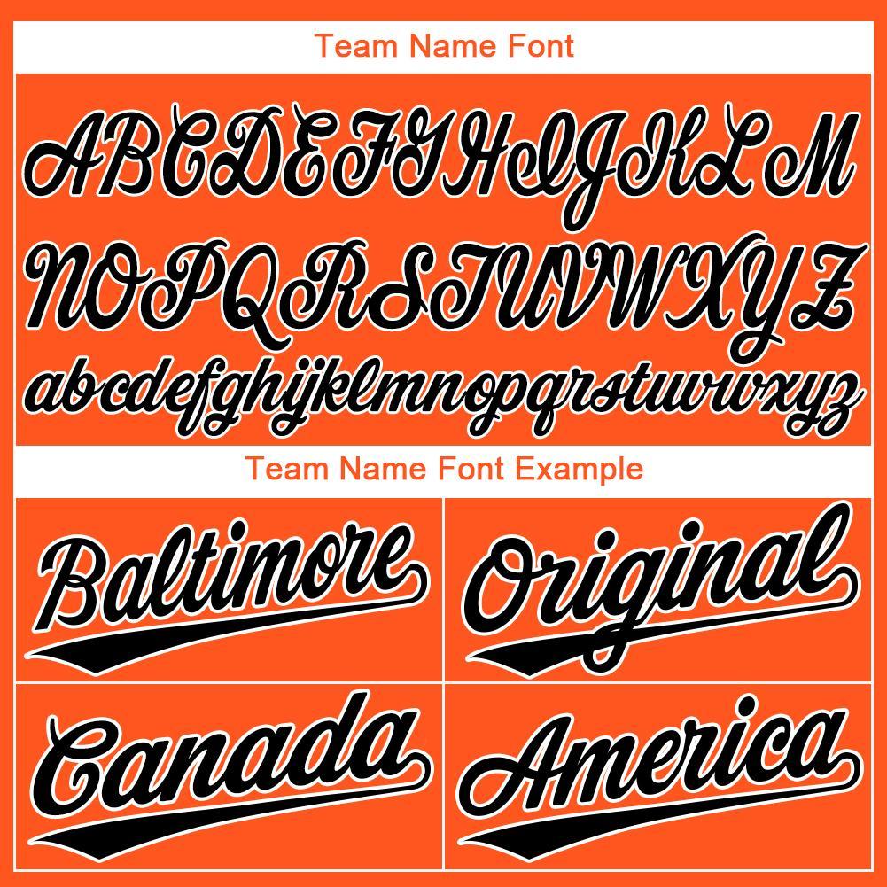 Custom Orange Black-White Softball Jersey