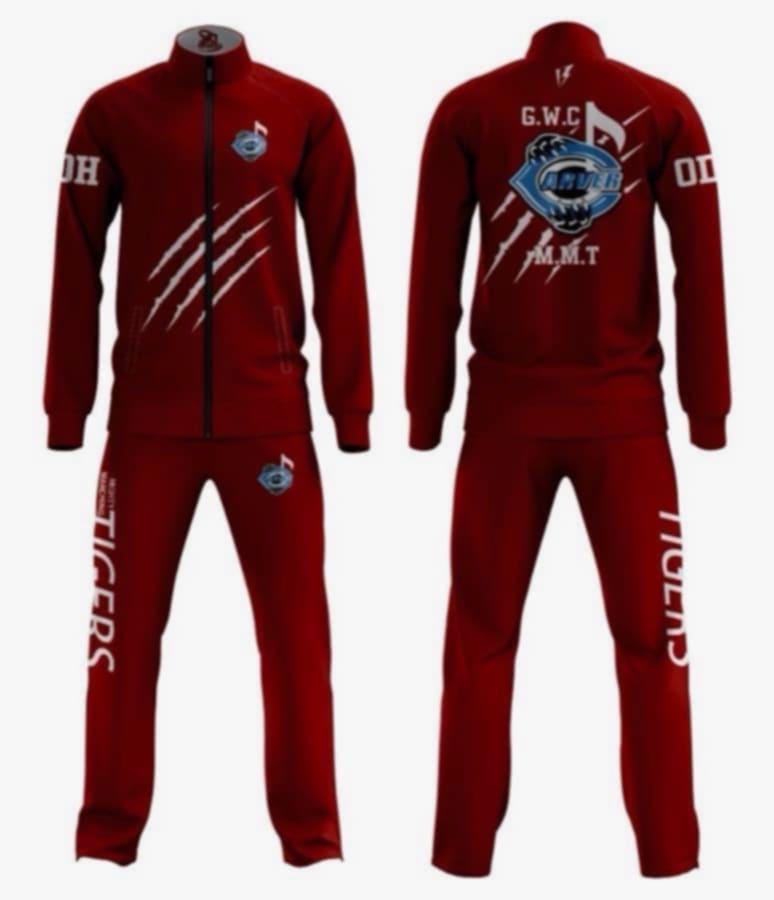 Carver Maroon warmup suit sublimation light weight top and bottom by SRJ