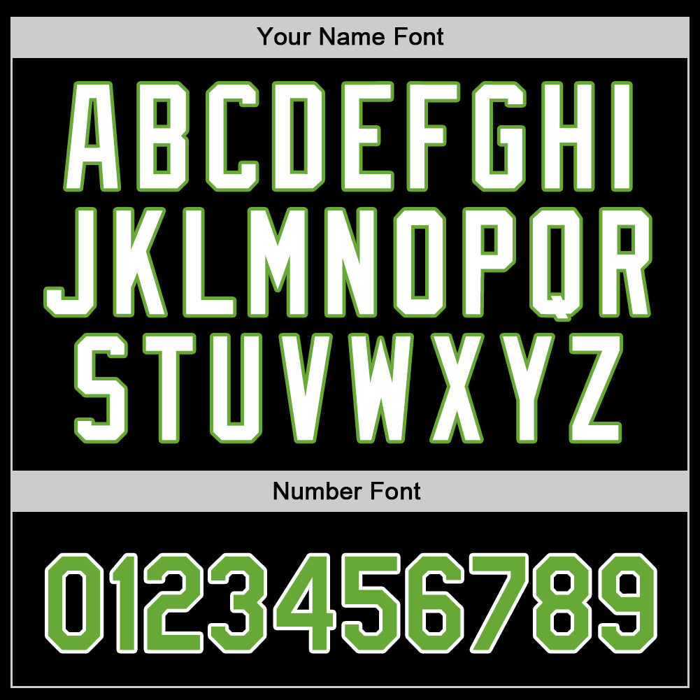 Custom Black Neon Green-White Authentic Softball Jersey