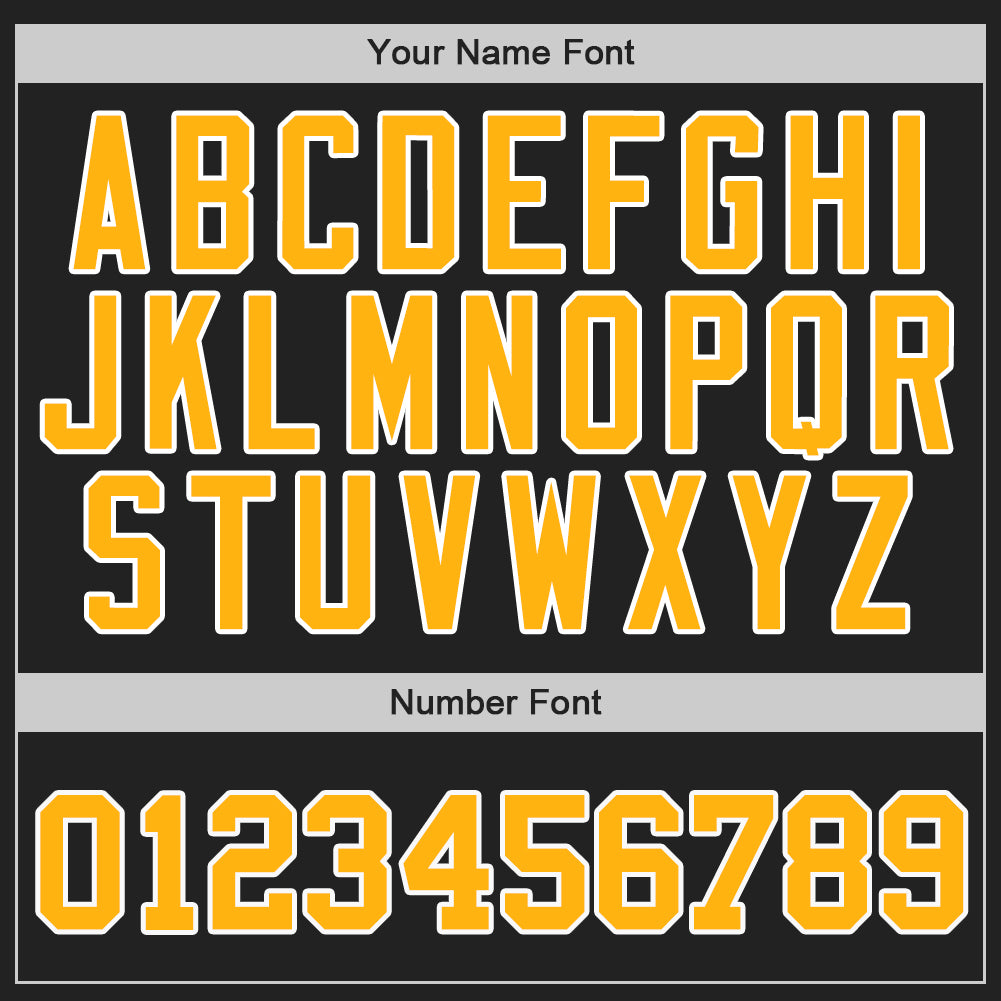 Custom Black Gold-White Authentic Two Tone Softball Jersey