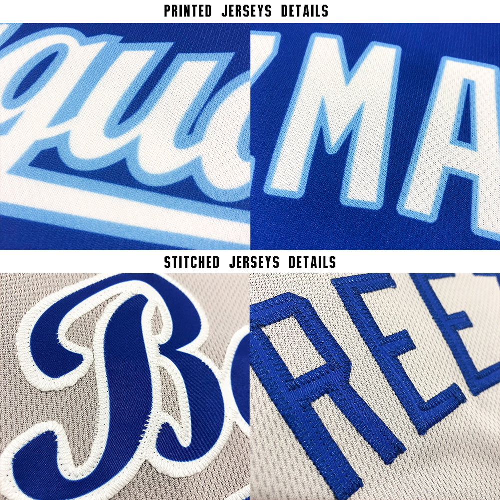 Custom Gray Black-White Softball Jersey