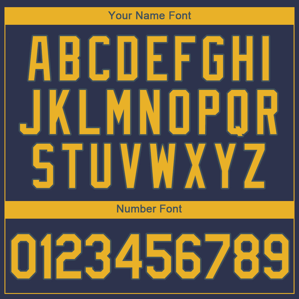 Custom Navy Gold Authentic Softball Jersey