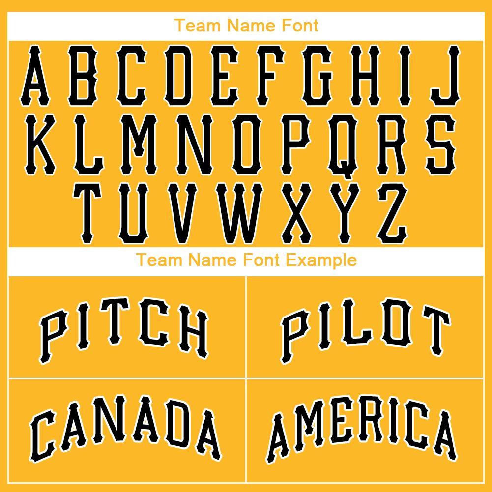 Custom Gold Black-White Softball Jersey
