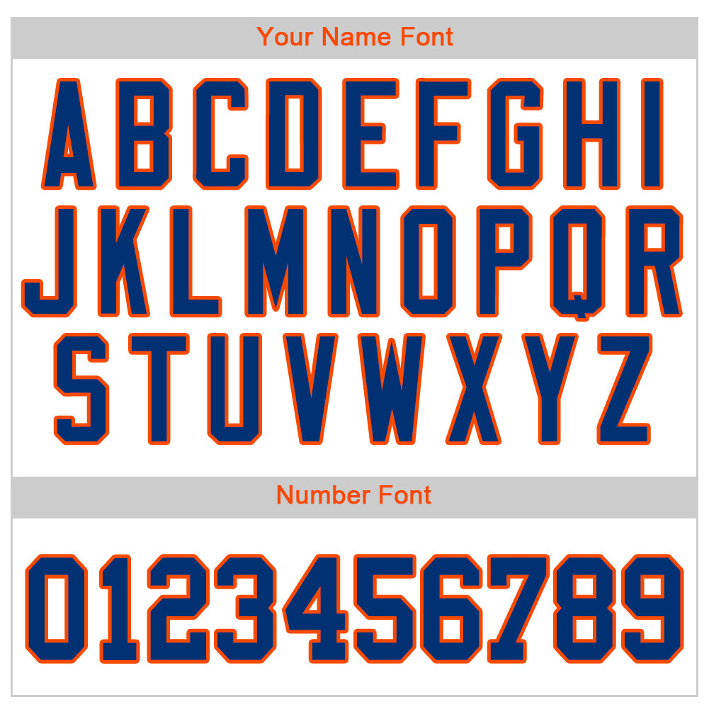 Custom White Royal Pinstripe Royal-Orange Authentic Baseball Jersey