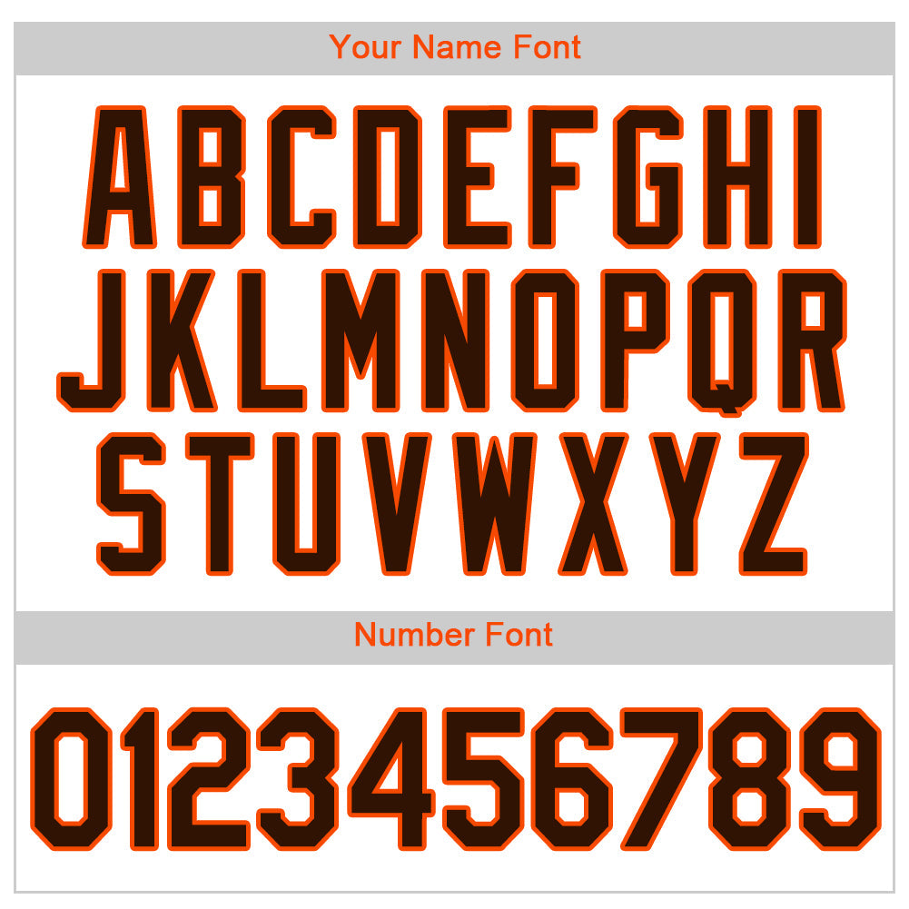 Custom White Brown Pinstripe Brown-Orange Authentic Baseball Jersey