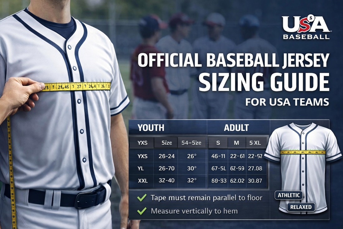 Official Baseball Jersey Sizing Guide for USA Teams – Youth & Adult Charts