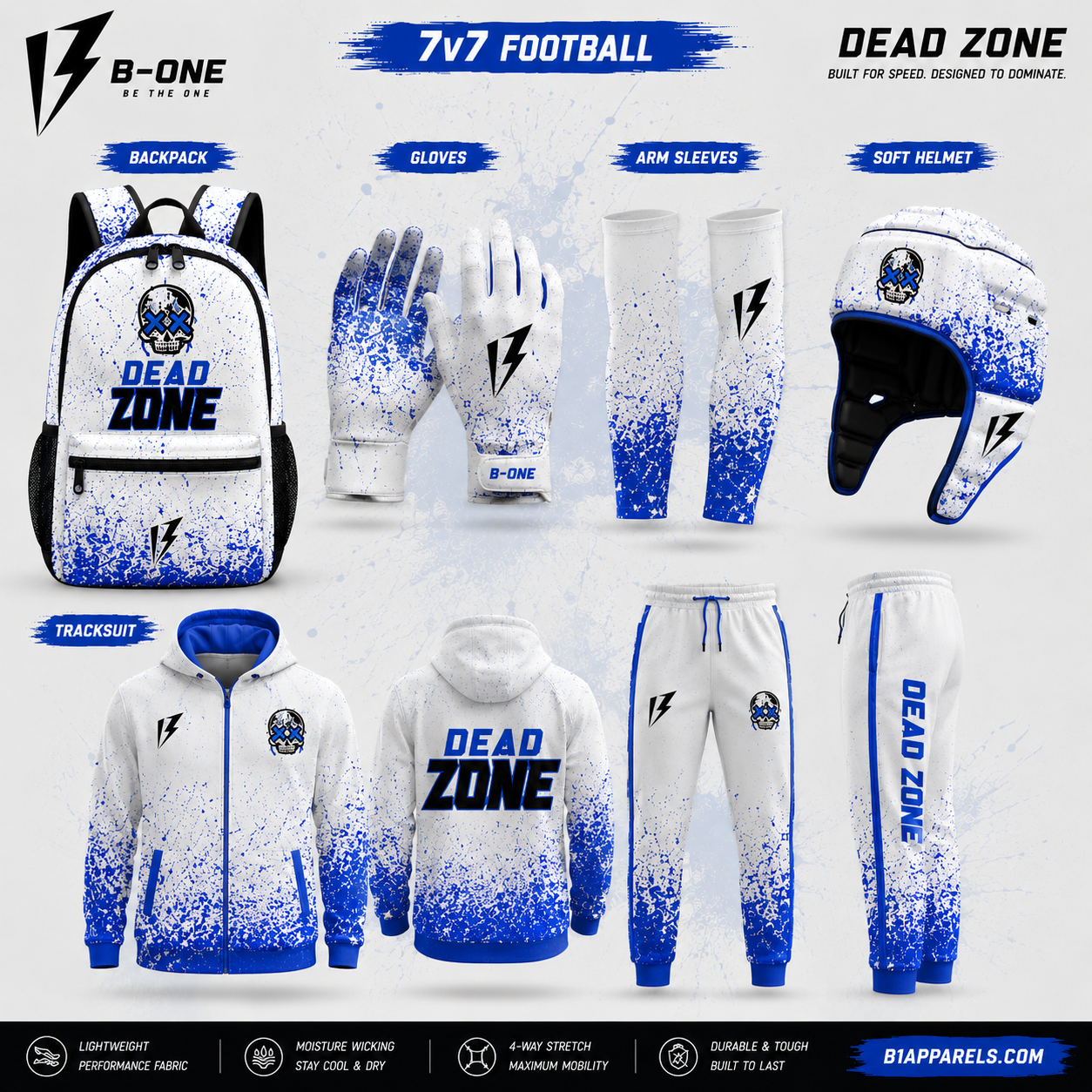 Dead Zone Custom 7v7 Flag Football Uniform – Pro-Style Performance Set