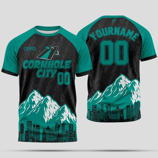 Cornhole City T-Shirt - Urban Cornhole League Tee for Street Tournament Players
