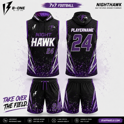 Night Hawks Custom 7v7 Flag Football Uniforms | B1 Apparels