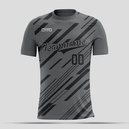 Grey & Black Texture  Dri-Fit Sublimated Polyester T-Shirt – Lightweight Performance Tee