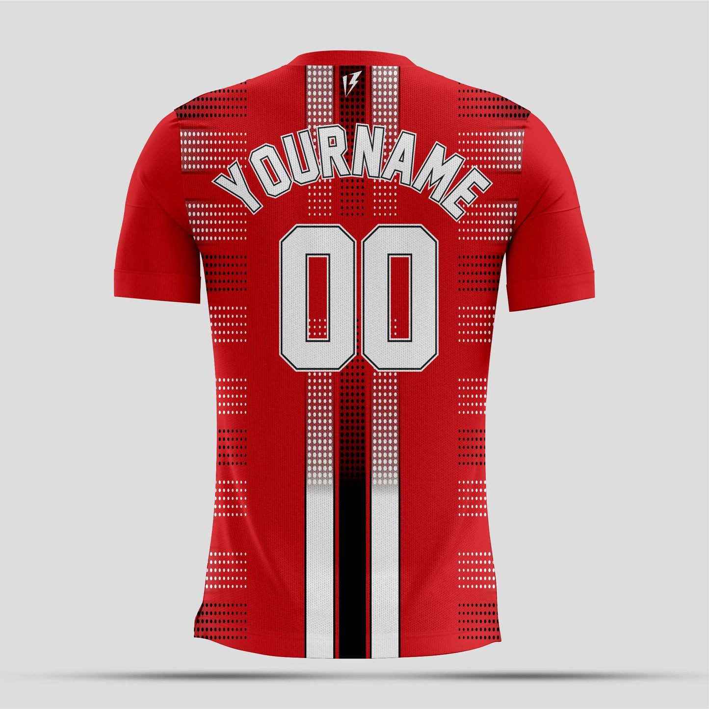 Red, White & Black Dri-Fit T-Shirt – Custom Sublimated Performance Tee with Bold Design
