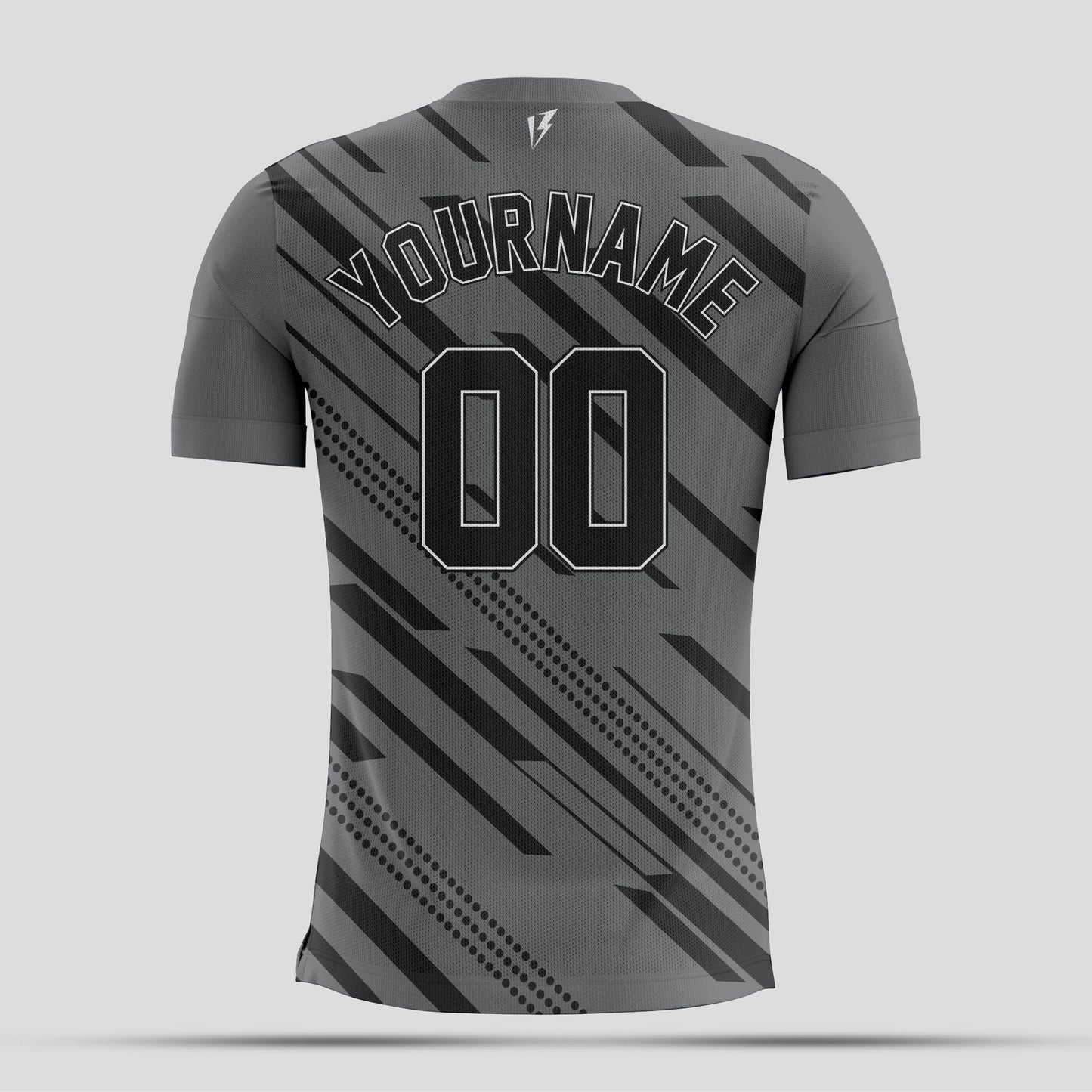 Grey & Black Texture  Dri-Fit Sublimated Polyester T-Shirt – Lightweight Performance Tee