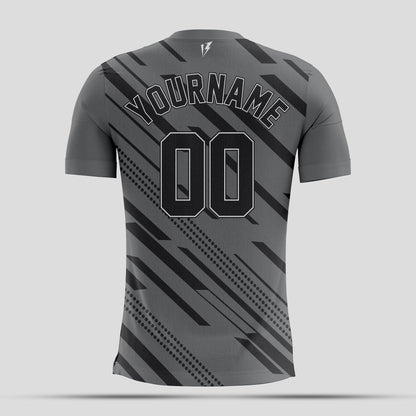 Grey & Black Texture  Dri-Fit Sublimated Polyester T-Shirt – Lightweight Performance Tee
