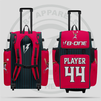 Custom Pro Rolling Bat Bag  Shoking Pink