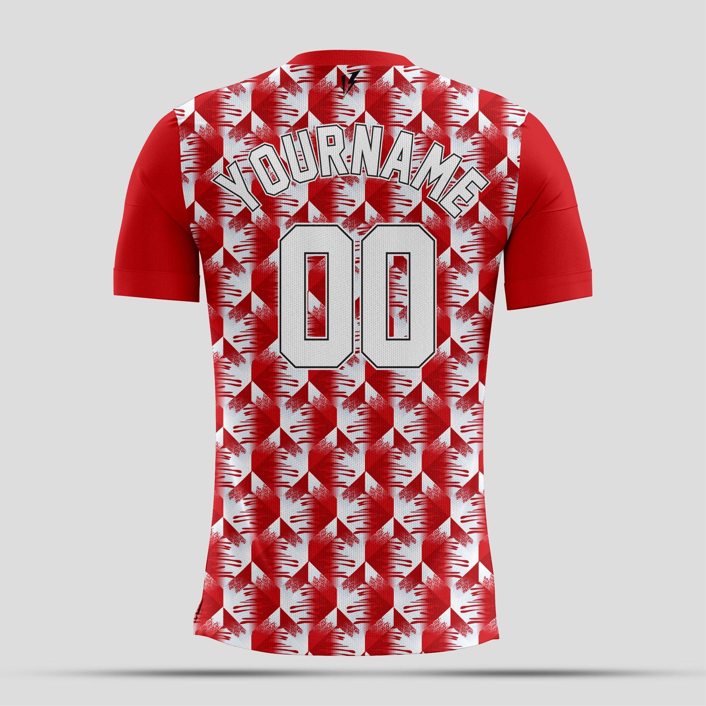 Red & White Textured Dri-Fit T-Shirt – Custom Sublimated Performance Tee