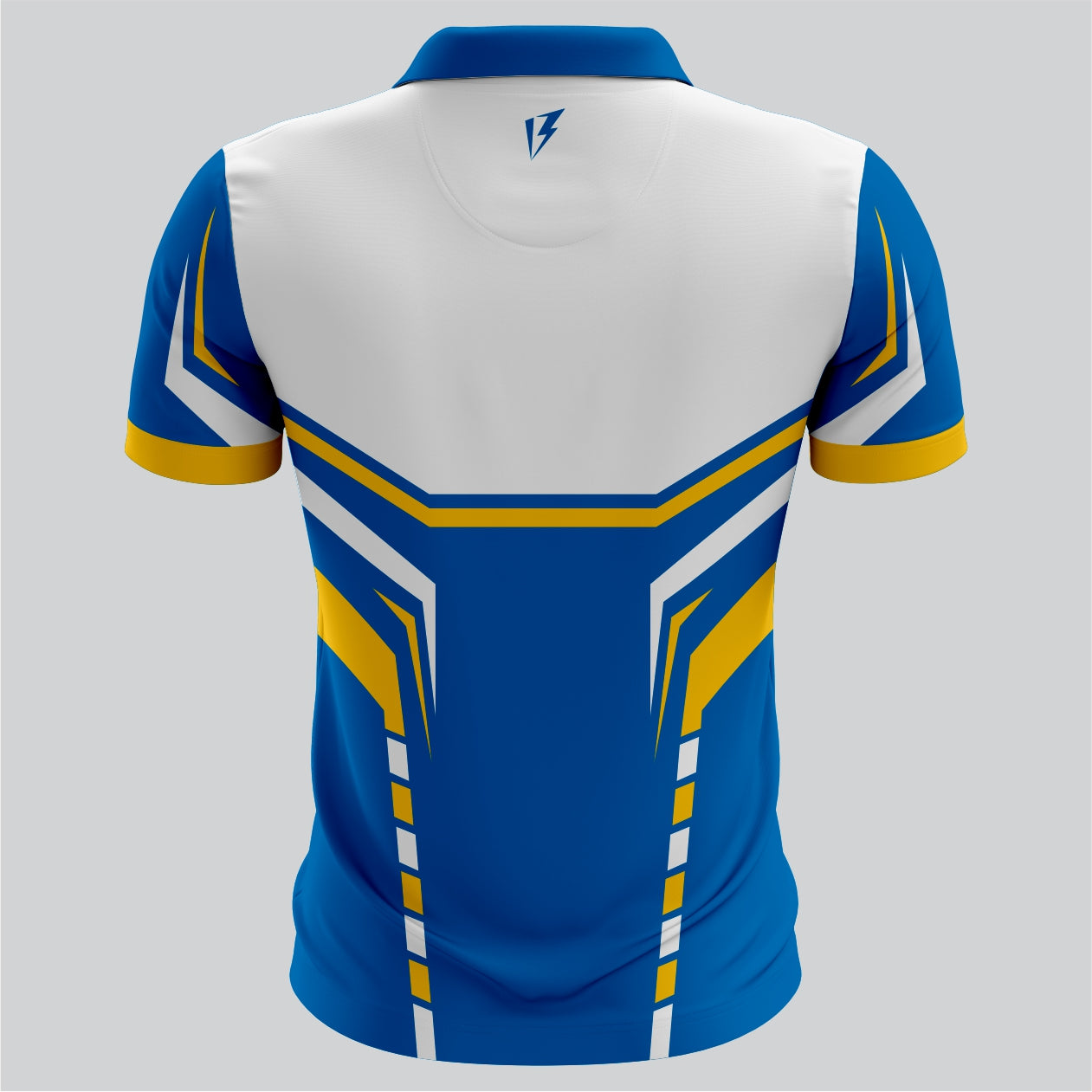 Blue & White Sublimated Polo Shirt – Lightweight Mesh Dri-Fit | Made by SRJ Apparel