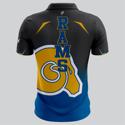 Black and Blue  Team Polo – Moisture-Wicking Fabric | SRJ Apparel